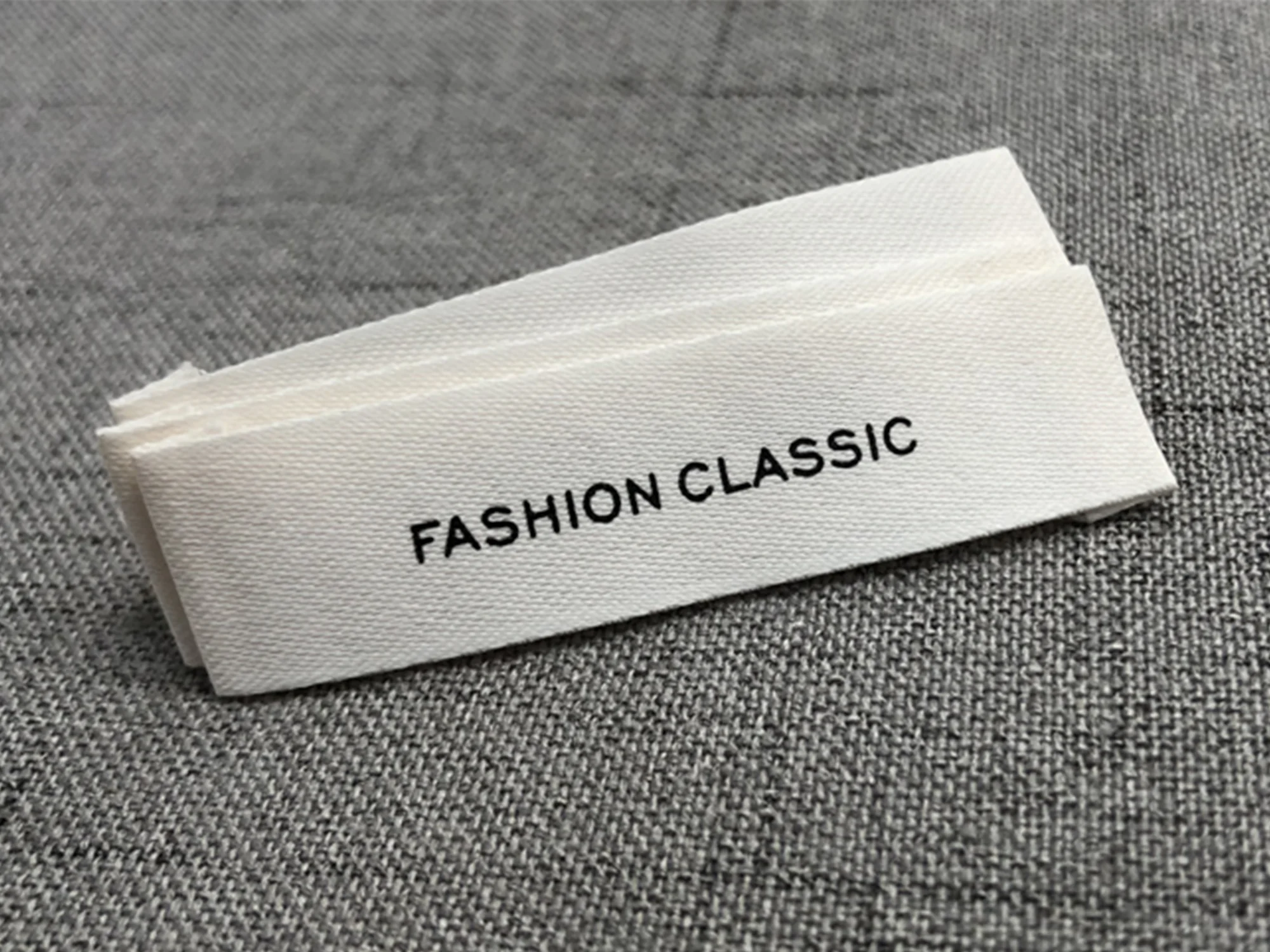 Free Shipping Custom Clothing Matte Cotton Belt Printing Label Collarprinting Woven Accessories Label ling biao Brand MQQ 50PCS