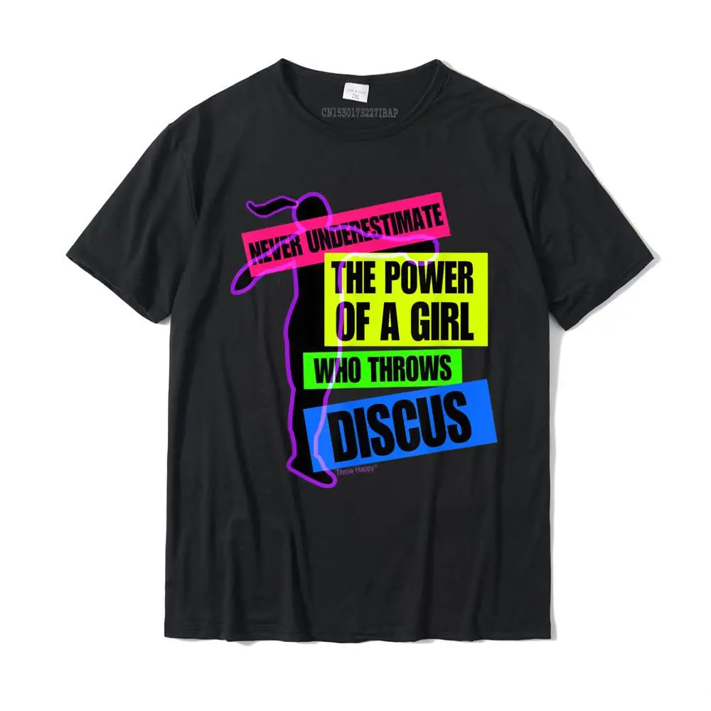 Track and Field Power of a Girl Discus Thrower T-Shirt Coupons Mens T Shirt Slim Fit Tops & Tees Cotton Printing