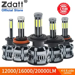 New 4 6 8 Sides Led 12V H8 H11 H7 LED 20000LM HB3 9005 HB4 H1 H3 H4 Led Headlight Bulb Canbus 60W 3D 360 degree Super Auto Lamp