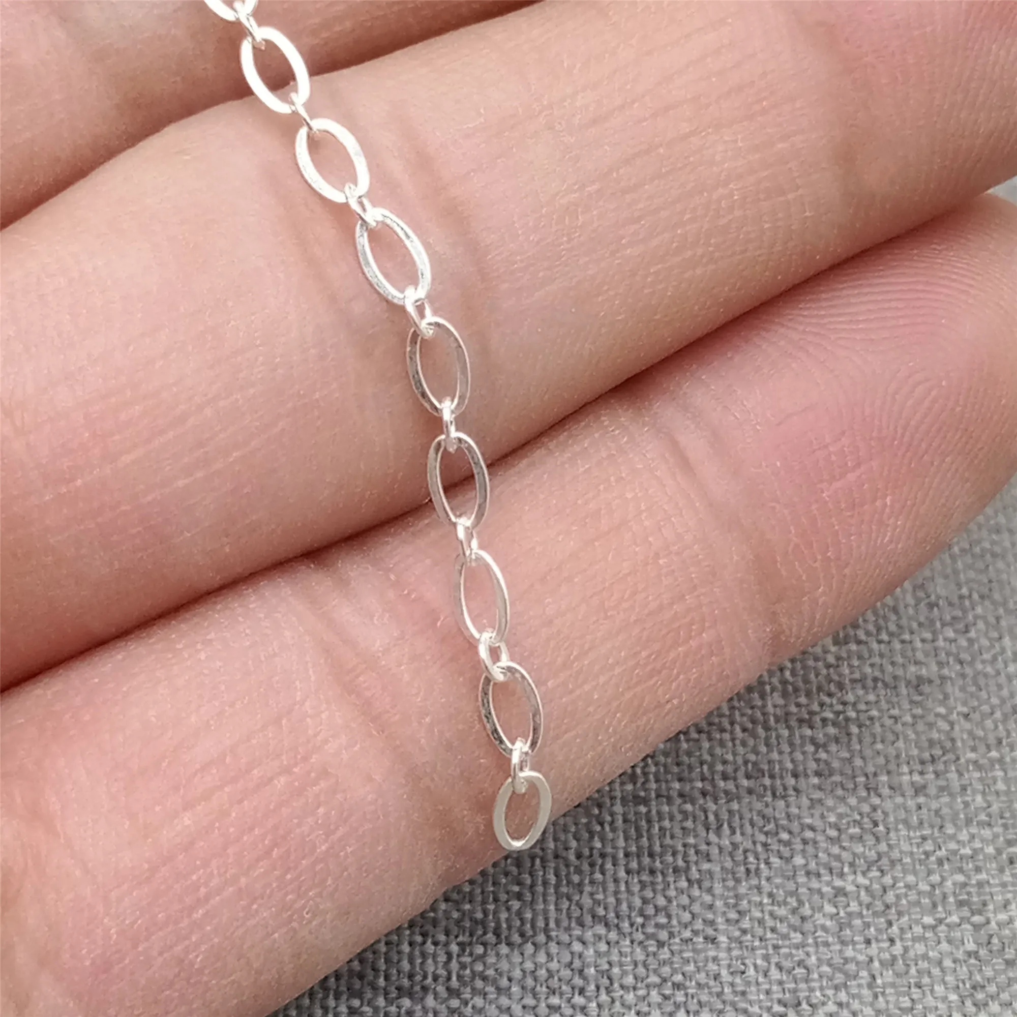 925 Sterling Silver Unfinished Fancy Chain for Necklace Bracelet 100cm(approx 3.28ft)