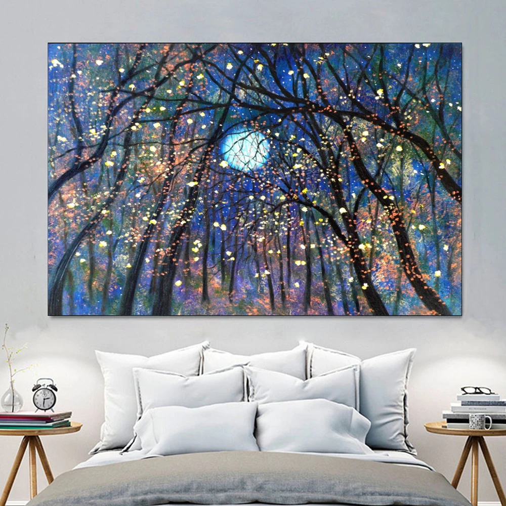 

Color Starry Sky Landscape Print Canvas Painting Modern Wall Art Poster and Prints Decor Living Room Decoration Pictures Cuadros