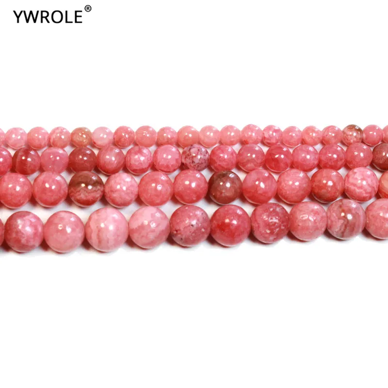 

Top Natural Argentine Rhodochrosite Round Natural Stone Beads For Jewelry Making DIY Bracelet Necklace 4/6/8/10/12 mm