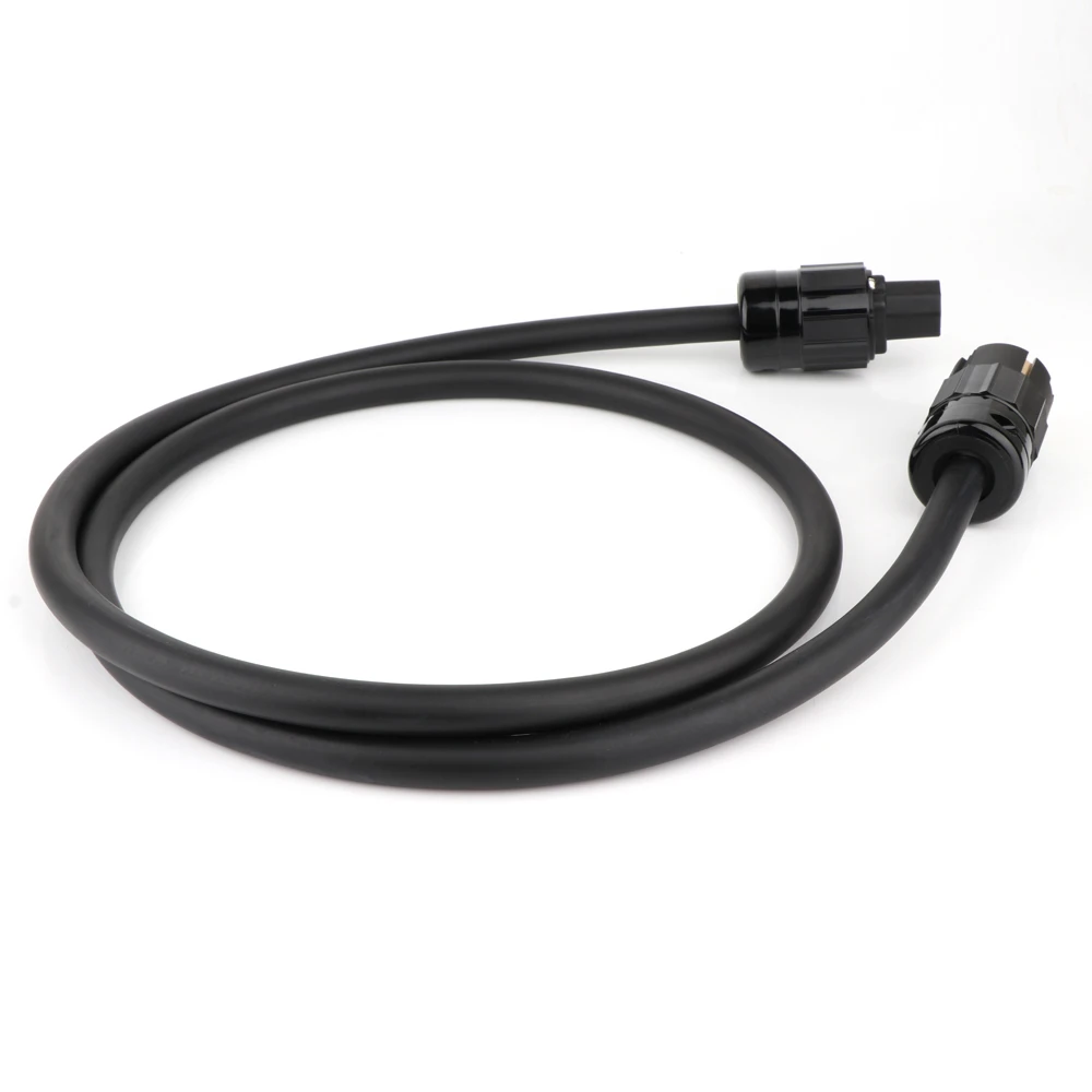 Hi-End P-314Ag OFC versilbertes Netzkabel HiFi EU Audiophile Power Audiokabel Schuko AC-Stromkabel mit vergoldetem Stecker – Detail 7