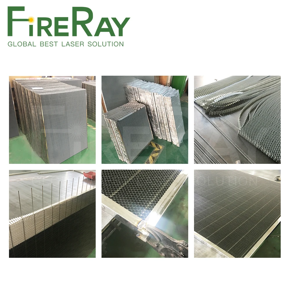 FireRay-mesa de trabajo de panal de abeja, piezas láser de plataforma para máquina cortadora de grabado láser CO2, tablero de 400x600