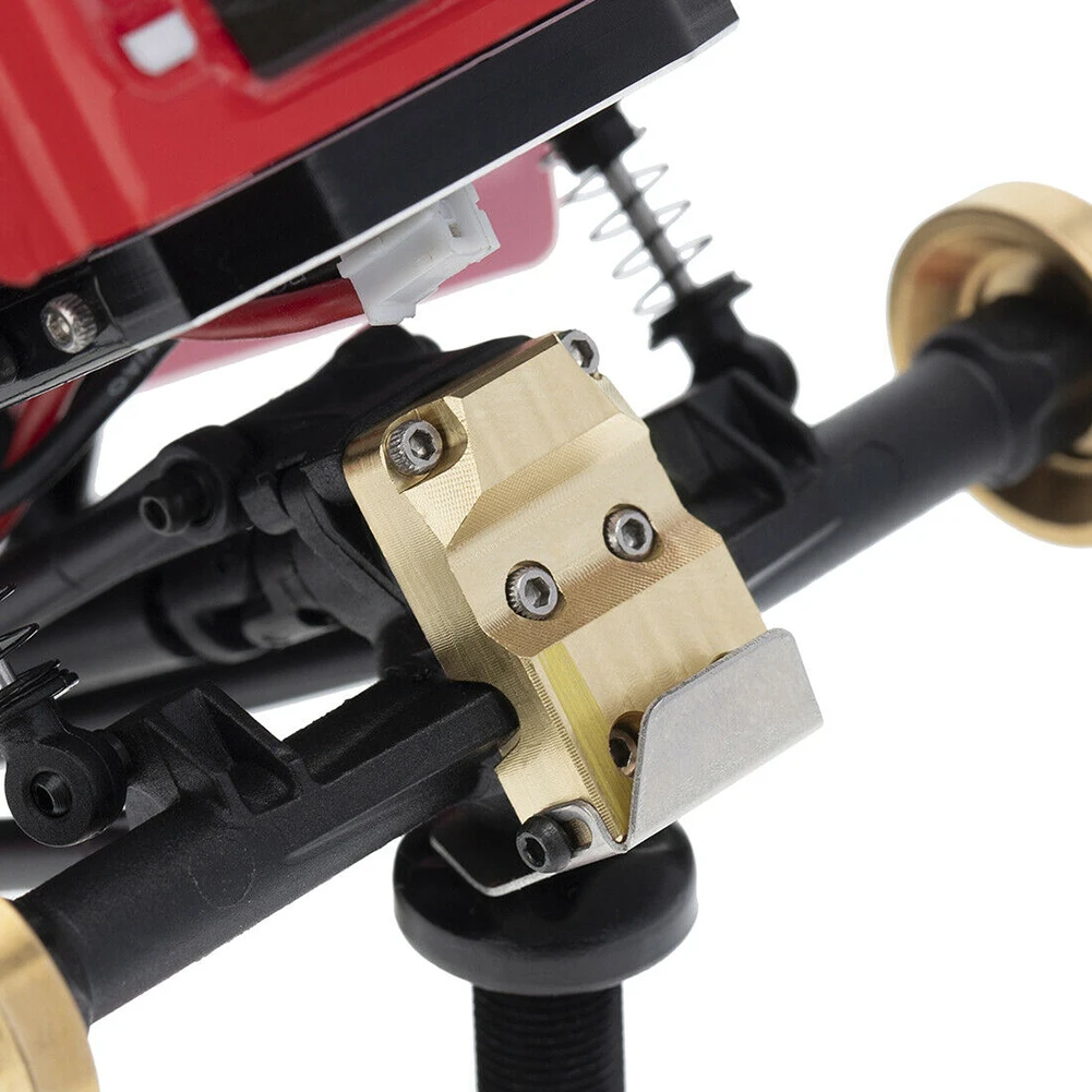 Capa de ponte de contrapeso de cobre com placa de proteção para 1/24 axial scx24 90081 axi00002 axi00001 rc peças de atualização de carro