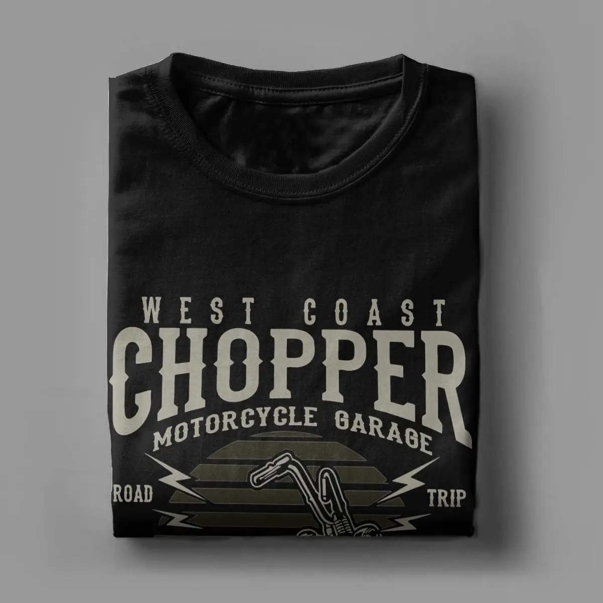 Chopper Custom Motor Motorcycle Men T Shirt Fun Tee Shirt Short Sleeve Crewneck T-Shirt 100% Cotton Summer Clothing