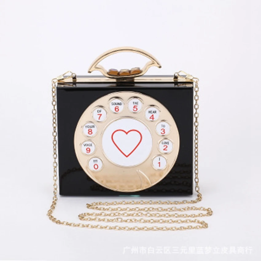

College style new handcuffs with drill phone square clutch bag party fashion dinner handbag