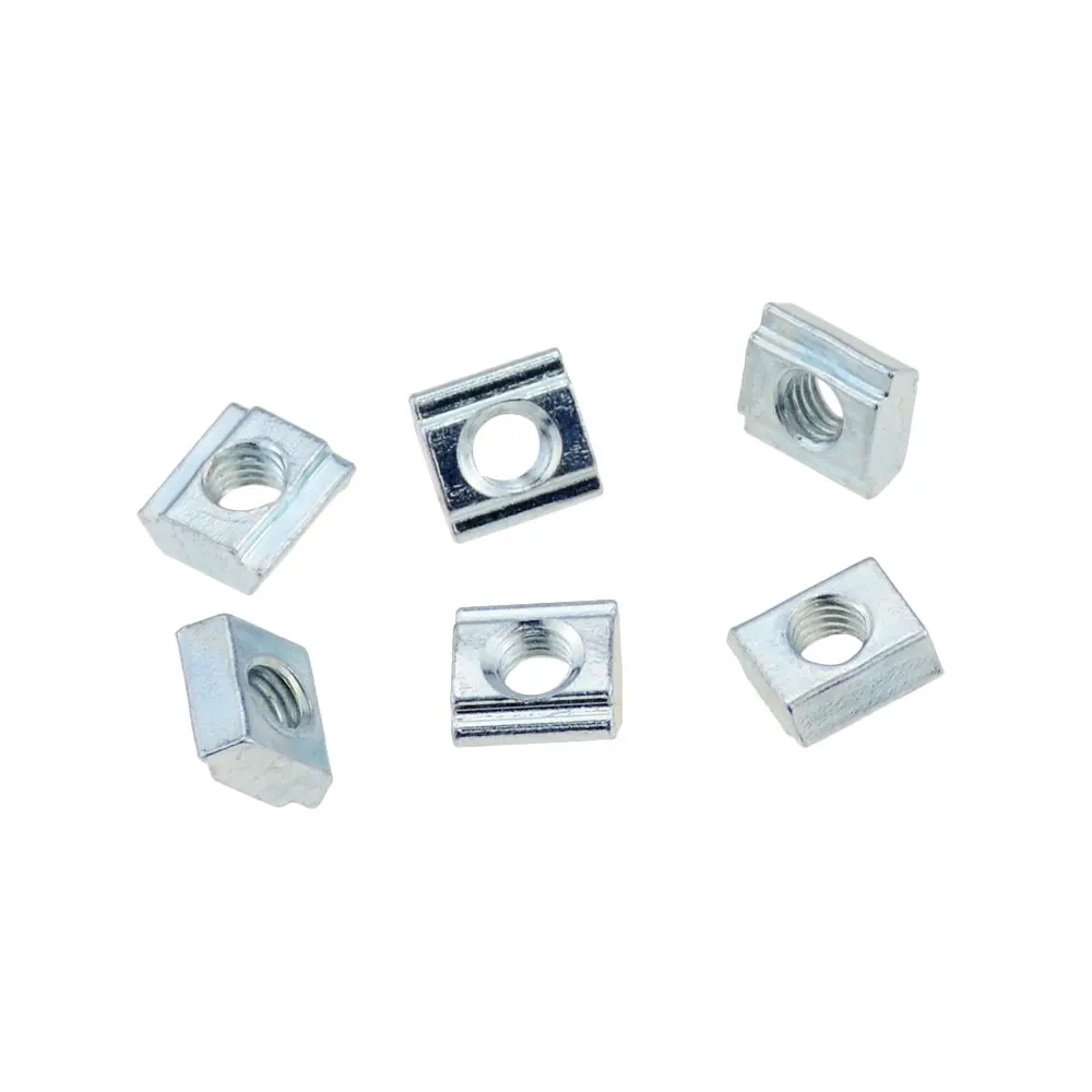 100pcs/set  M3 M4 M5 T Slide Nut  Fastener Galvanized T-Slot Nuts for 20 Series Aluminum Extrusion Profile