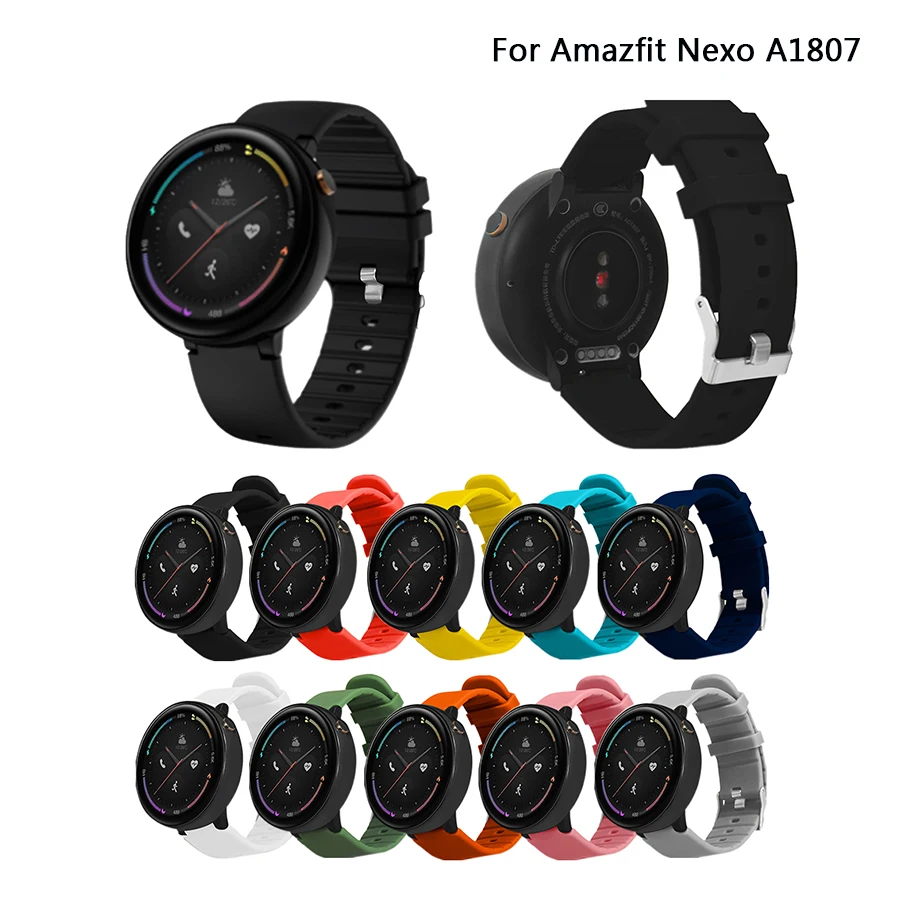 ซิลิโคนกีฬาสำหรับ Huami Amazfit Nexo A1807เปลี่ยน Watchband อุปกรณ์เสริมสำหรับ Amazfit Smart Watch 2