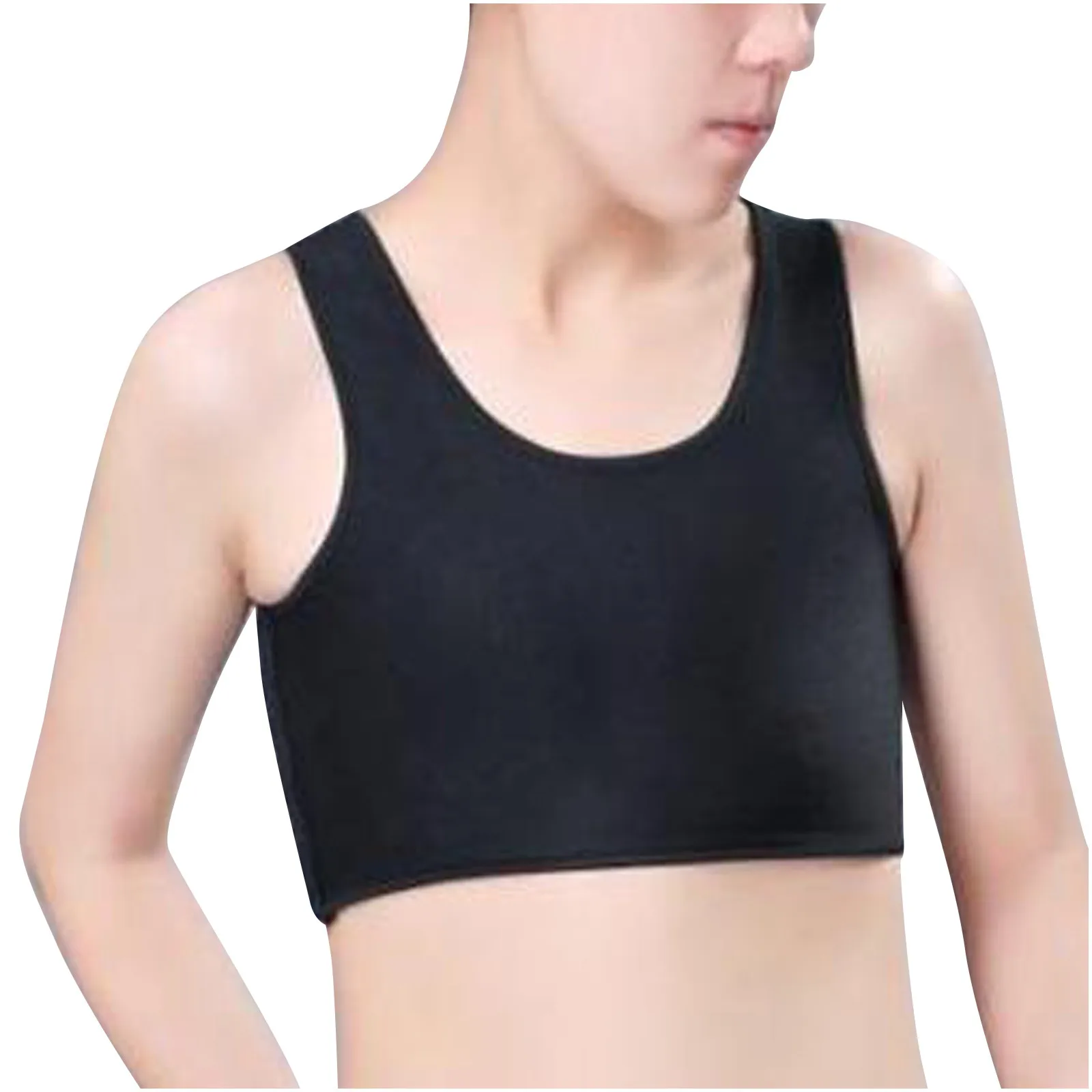 Tank Top Fashion Women Tank Tops Compression Chest Binder Streetwear Women Sleeveless Sexy Vest Solid Short Crop Tops 2021