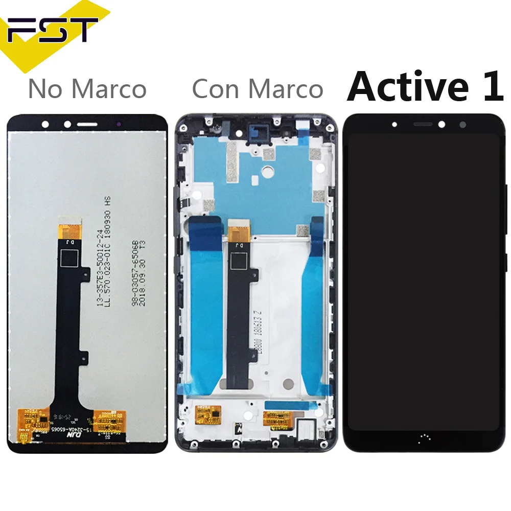 Black/White For Vsmart Active 1 PQ6001 LCD Display+Touch Screen Digitizer Assembly with Frame For Vsmart Active1 lcd+Tools