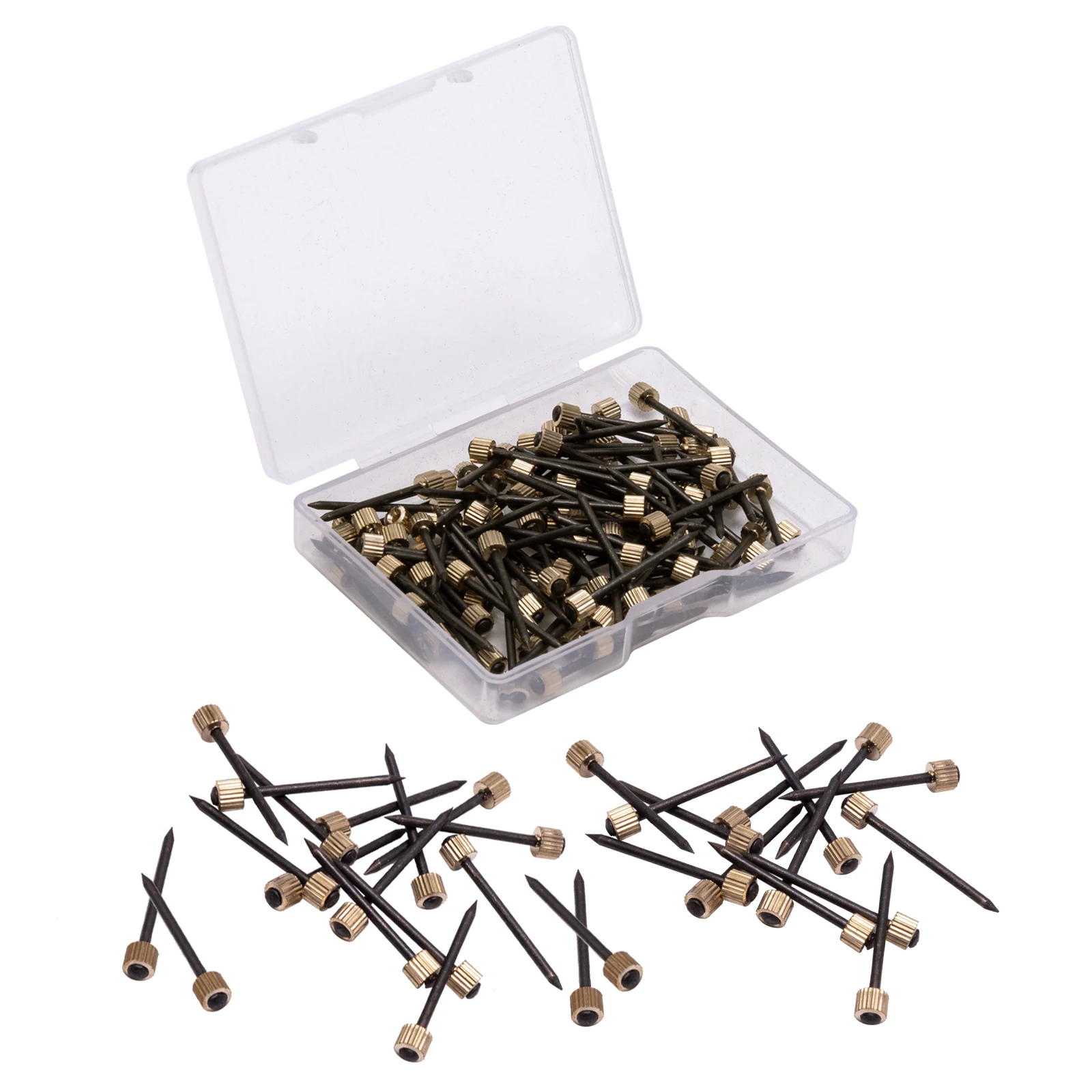 100pcs/lot Picture Hanging Nails Hardware Nail Kit Fits Picture Hangers Holds Up to 5-30 lbs, 0.05 Inch