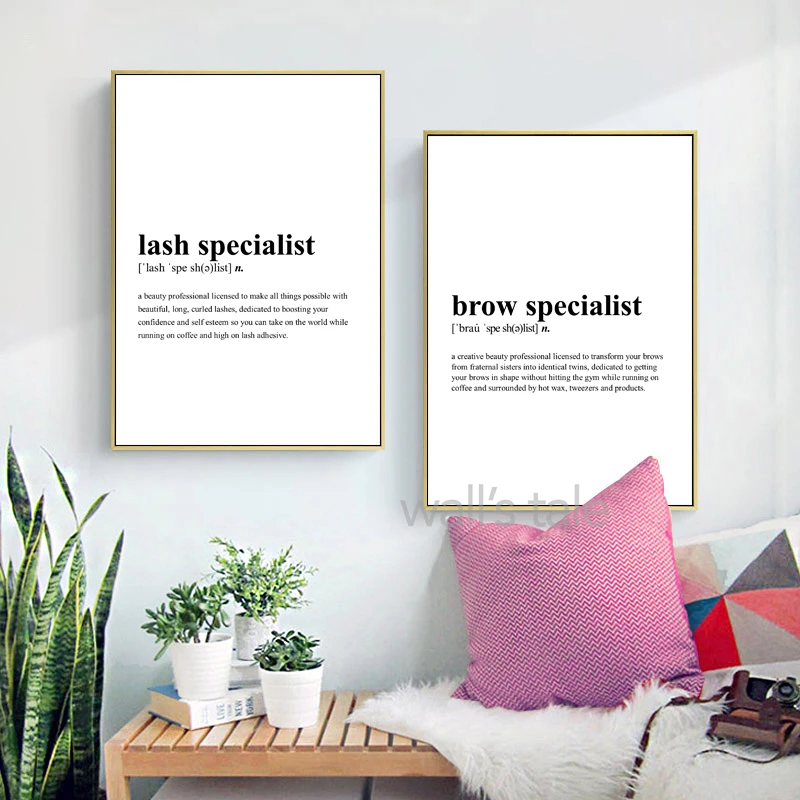 Lash Extensions Technician Guide Posters and Prints Makeup Wall Art Picture Decor Eyelash Business Form Art Canvas Painting