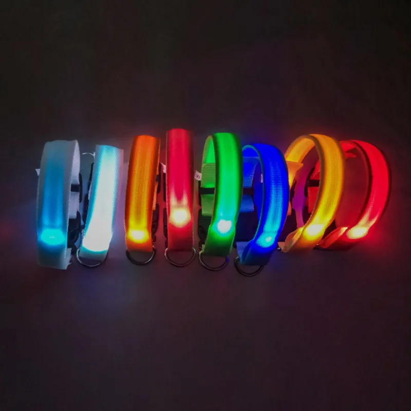 Anti-Lost Avoid Car Accident Collar USB Rechargeable Led Dog Collar For Dogs Puppies Dog Collars Leads LED Supplies Pet Accessor