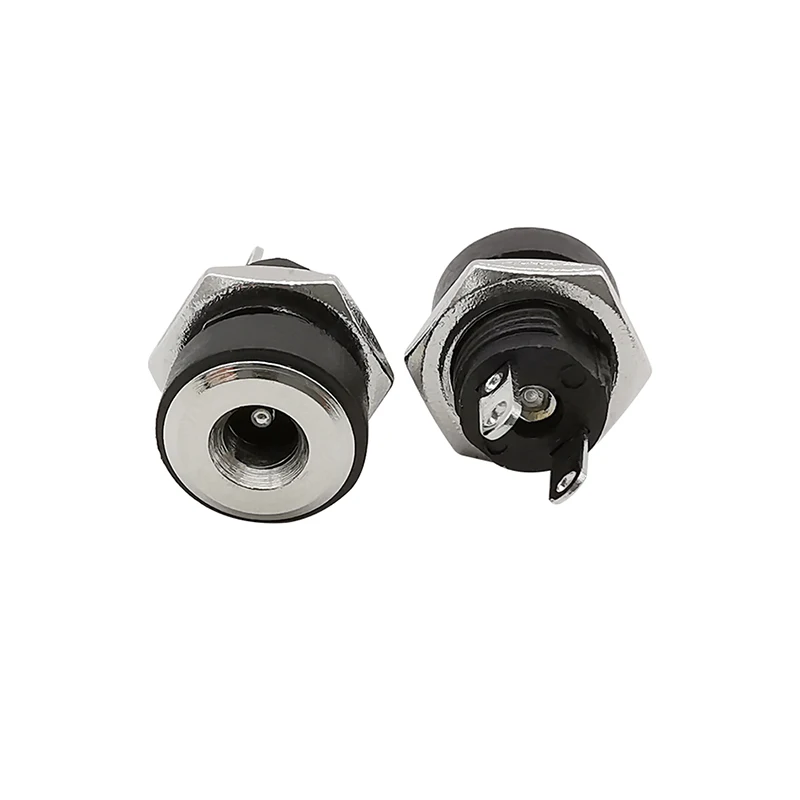 10Pcs/lot 5.5 x 2.1mm 5.5x2.5mm 3.5x1.3mm DC Power Supply Female Jack Connector DC-022B DC Socket 2 Legs Terminals