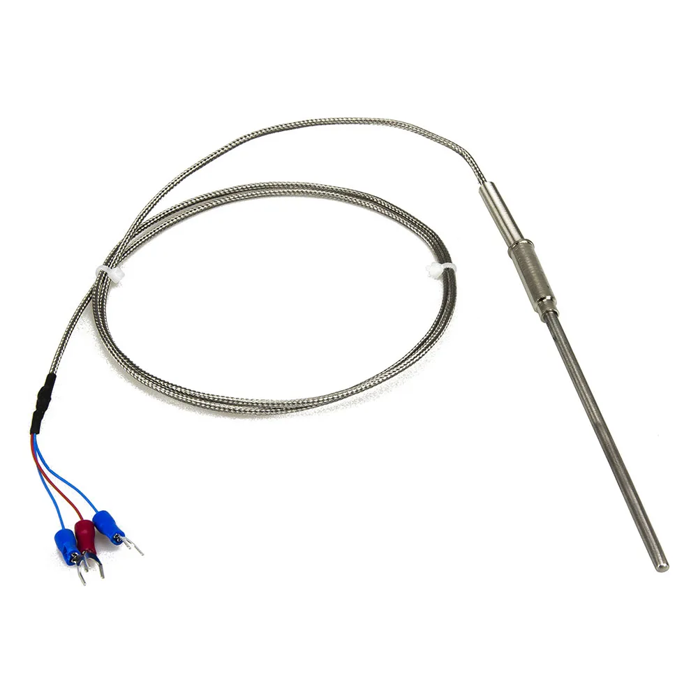

FTARP08 PT100 type 1m metal braided cable 100mm flexible probe sheathed RTD temperature sensor diameter 3mm 4mm 5mm 6mm WZPK-191