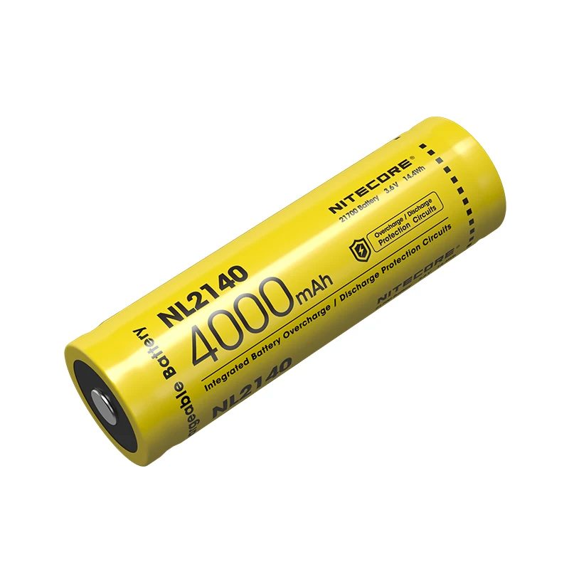 Imagem -04 - Nitecore 21700 Li-ion Bateria Recarregável Nl2140 4000mah 3.7v 14.4wh Bateria Lanterna de Segurança Interna para Lanterna Led