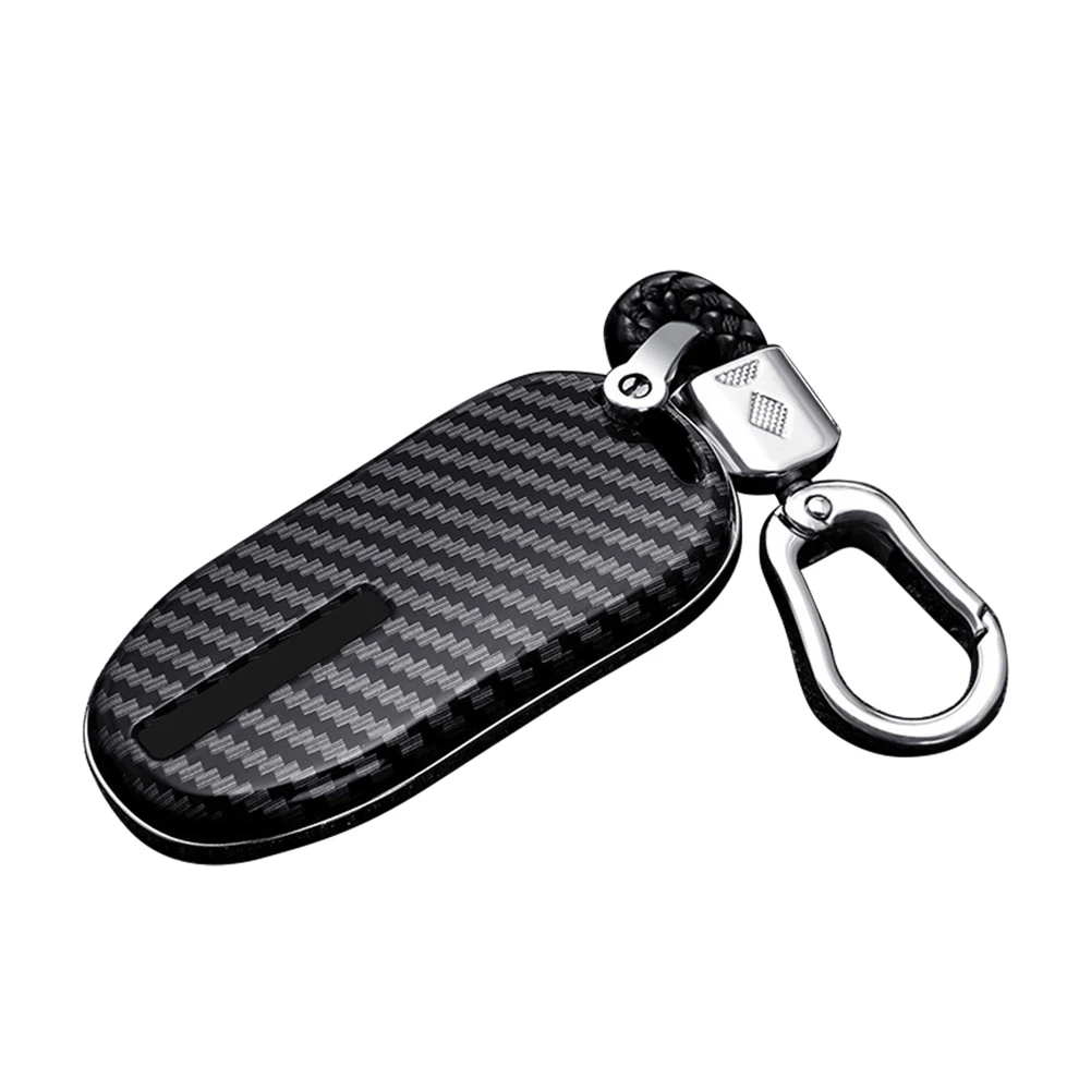 Carbon Fiber Style Mobil Fob Kunci Smart Case Pelindung Cover Aksesoris untuk Tesla Model 3 2018-2019 Model S 2012-2019