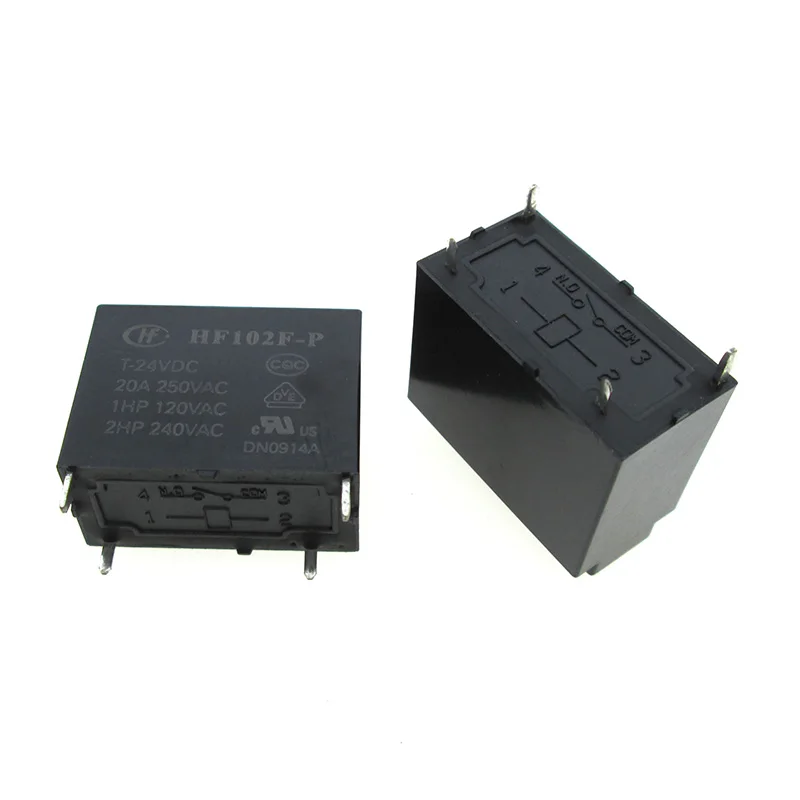 حار جديد التتابع JQX-102F-P-24VDC HF102F-P 24VDC 24VDC JQX102FP JQX-102F 24VDC 24V DIP4