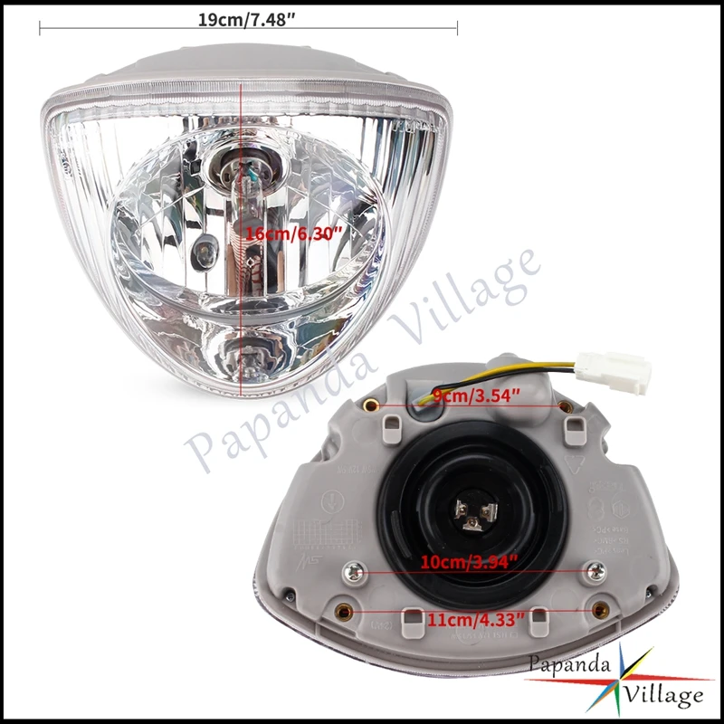 Motorcycle Scooter Front Headlight For Piaggio Fly 50 2T 4T 100 4T 125 4T Euro 3 150 4T Euro 3 Liberty 50 125 Front Bulbs 12V