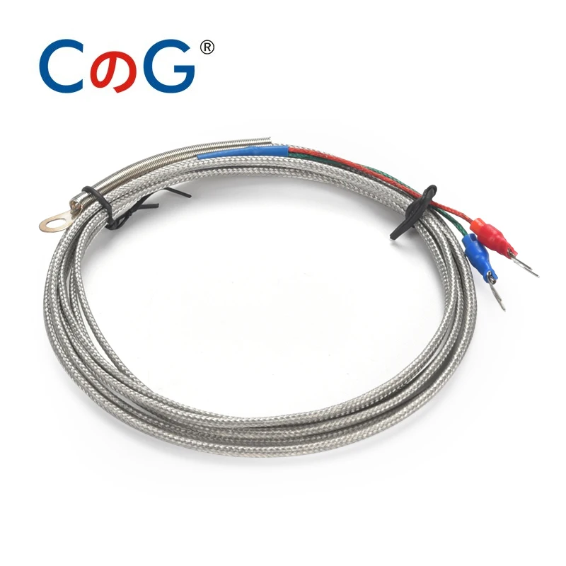 CG 5mm Hole 1m 2m 3m 5m Washer Gasket Type Probe K J Temperature Thermo Sensor Cable for Industrial Temperature Controller