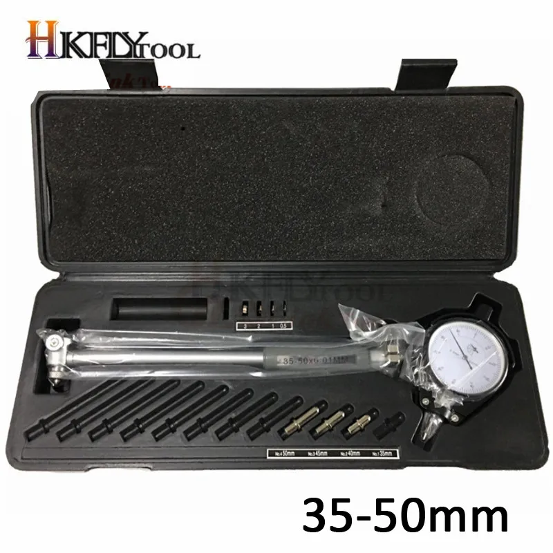 50-160มม.35-50มม.0.01มม.Dial Bore Gauge ตัวบ่งชี้เส้นผ่าศูนย์กลางตัวบ่งชี้ความแม่นยำกระบอกสูบเครื่องยนต์วัดช...