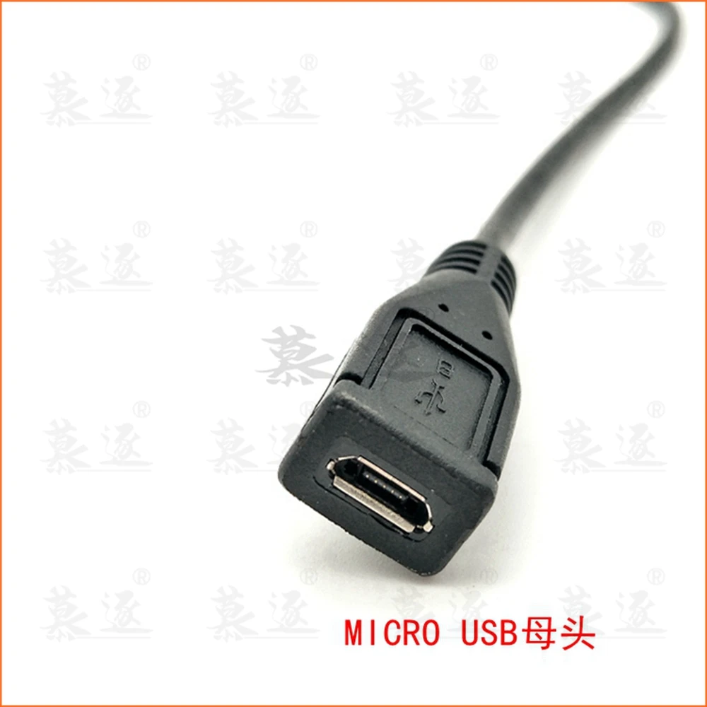 Кабель-удлинитель с пружиной для передачи данных и штекером Micro USB, левый и правый угол 90 градусов, 50 см