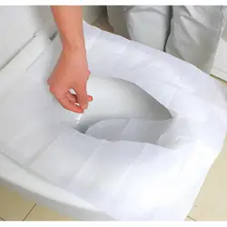 Cubierta de asiento de inodoro desechable, accesorios de baño, alfombrilla de papel higiénico para viajes al aire libre, Camping, 10 piezas