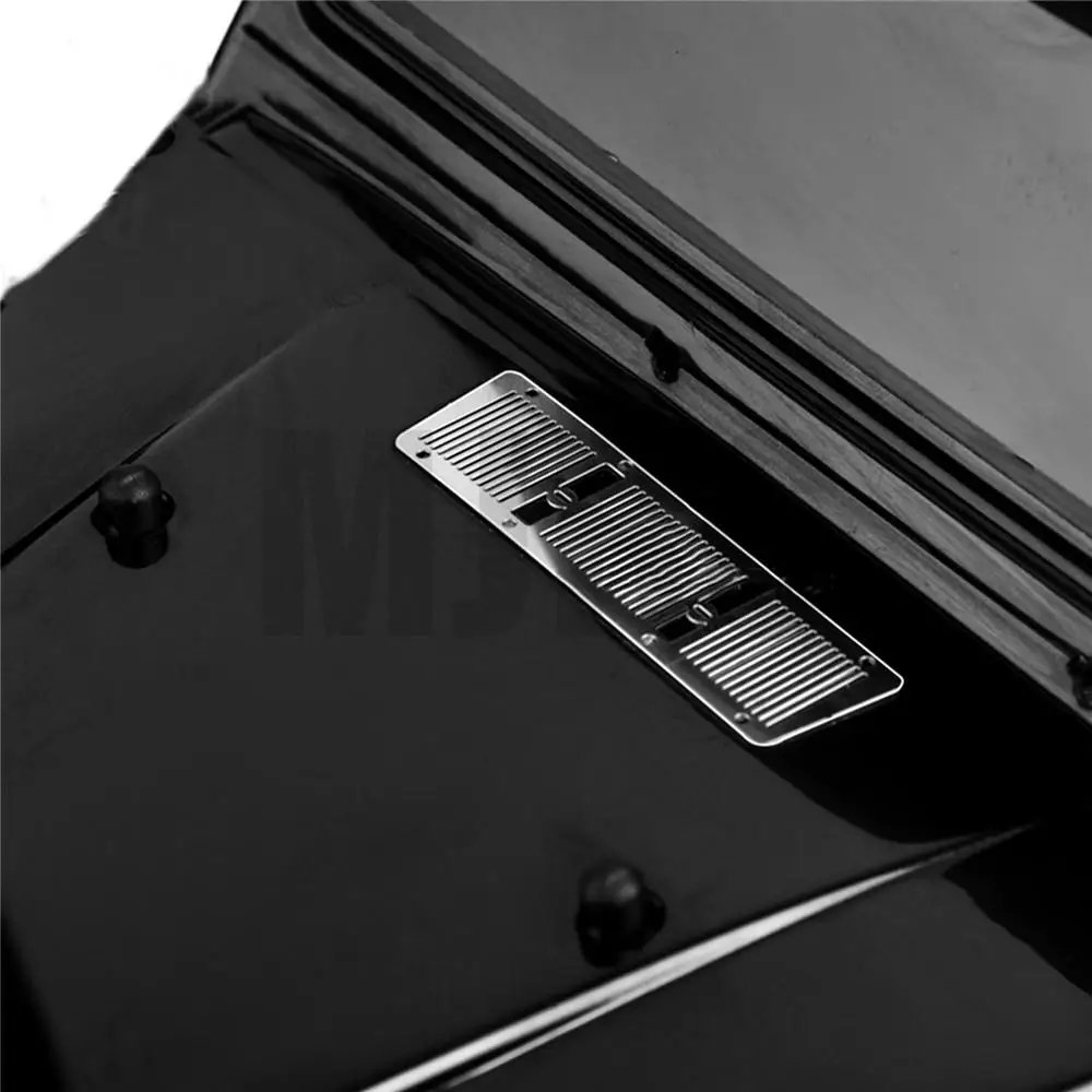 Decoration Stainless Steel Car Hood Sticker Anti-skid Plate Board for 1/10 TRAXXAS 88096-4 TRX6 G63 TRX4 G500 RC Car Parts