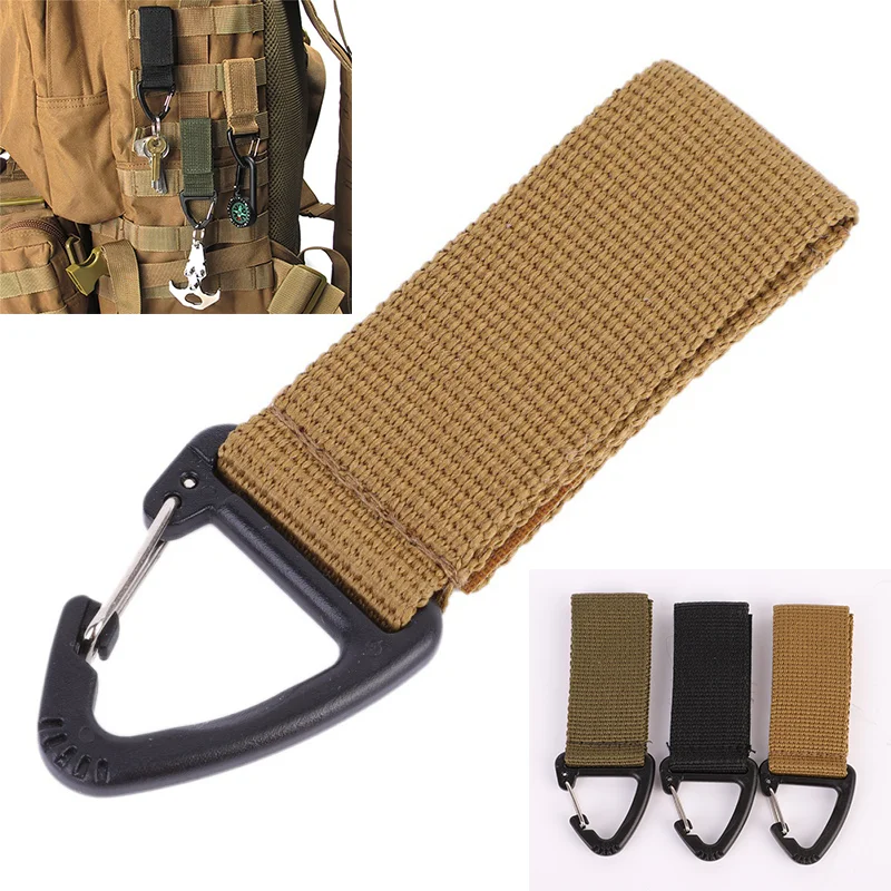 1pcs EDC Military Nylon Clips Keychain Clasp Climbing Camping Quickdraws Hunting Key Outdoor Carabiners Clips