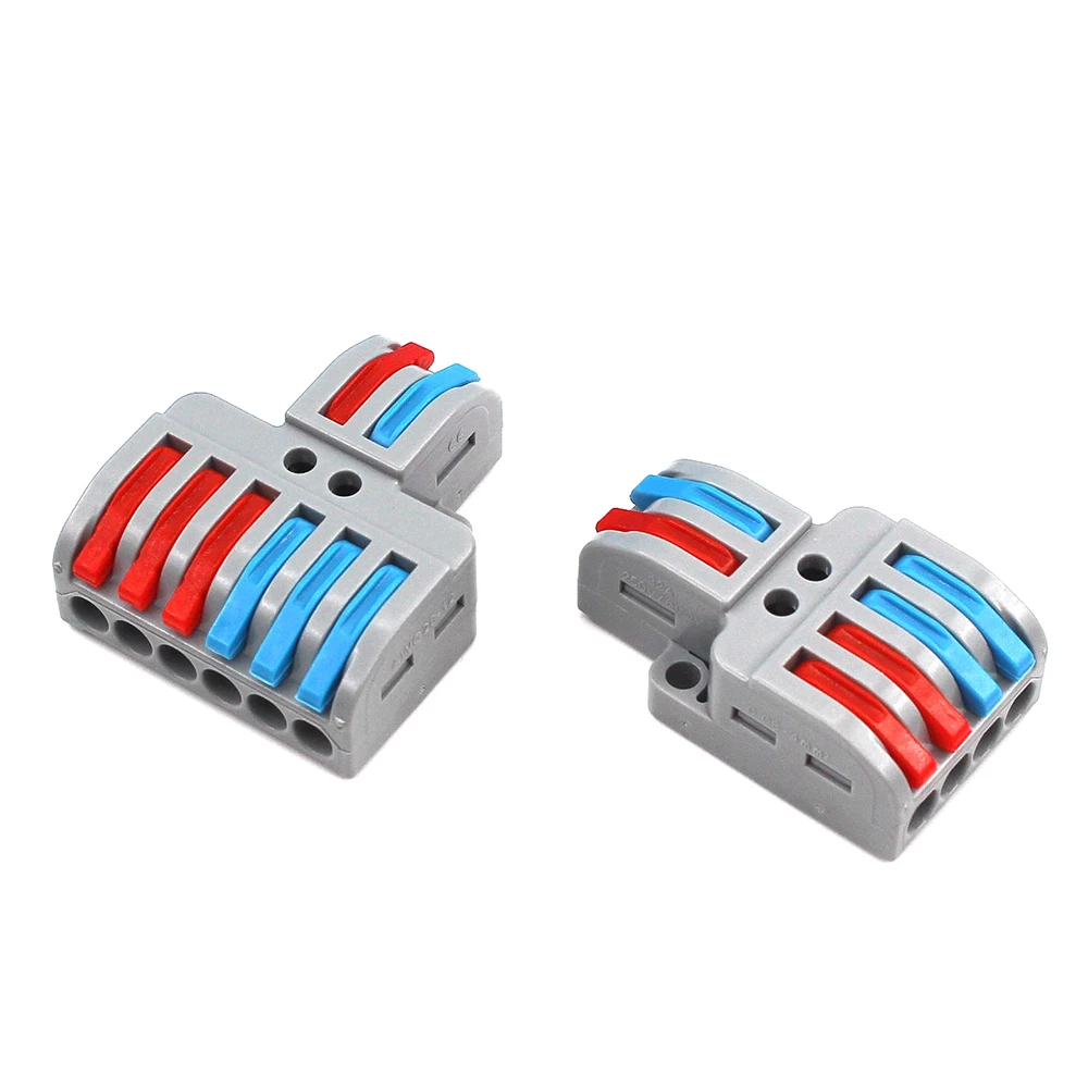 New Type SPL-42 62 Wire Connector 2 In 4/6 Out Wire Splitter Terminal Electrico Block Compact Wiring Splicing Conector Eletrico