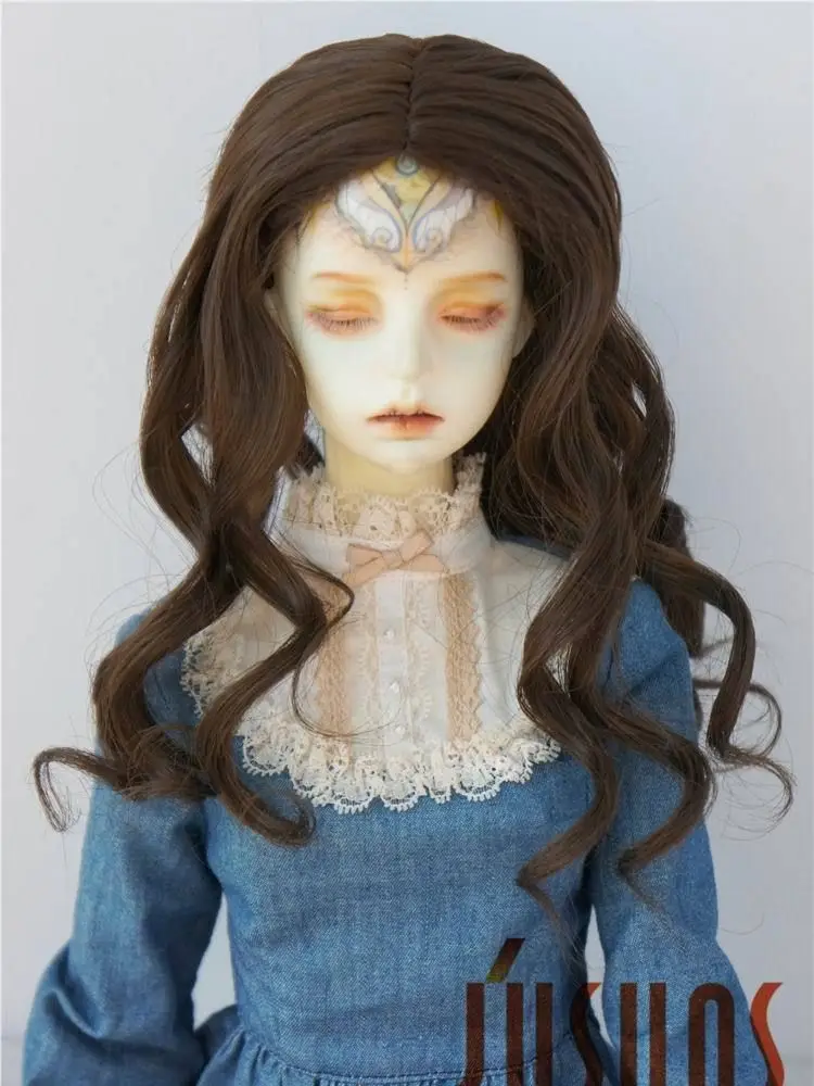 

JD233 1/6 1/4 1/3 BJD Heat resistance doll wigs YOSD MSD SD Middle line long curly BJD wigs doll accessories