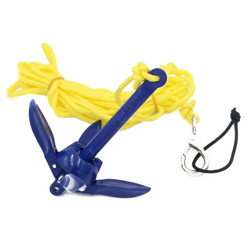 Bote 1 Uds. Kit de boya de ancla plegable azul portátil para canoa, Kayak, balsa, velero, pesca