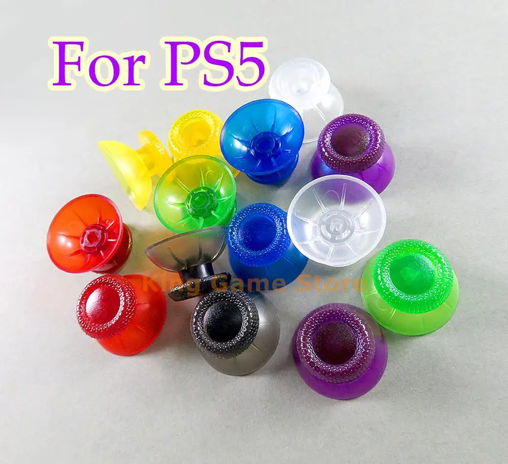 

800pcs/lot Transparent color 3D Analog Joystick Stick Module Clear Mushroom Cap For Sony PS5 Playstation 5 Thumbstick Cover