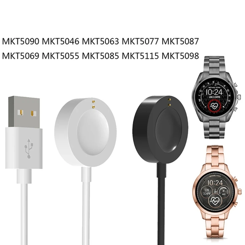 Fast Charging Cable Smart Watch Charger Compatible for -Michael -Kors Access Gen 4 Gen 5 5E MKT5080 Charging Cable