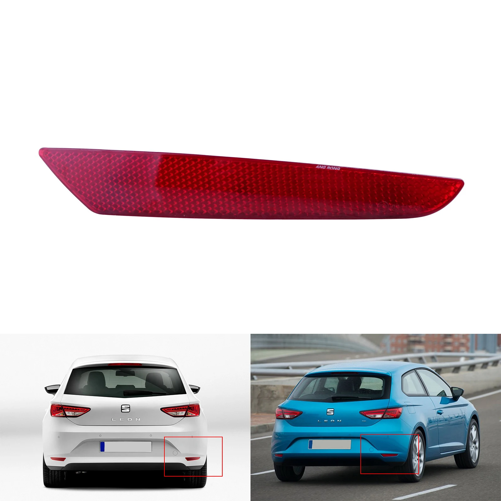 

Правый боковой отражатель заднего бампера без светильник для Seat Leon Hatachback 2013-2016