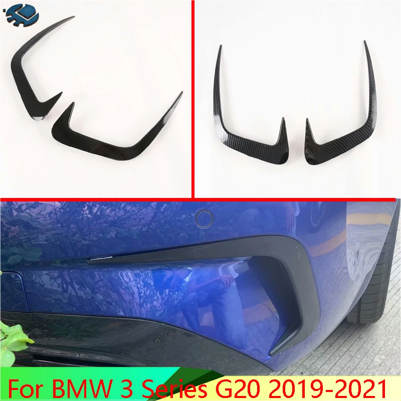 For BMW 3 Series G20 2019-2021 Car Accessories Carbon fiber style Rear Fog Light Trim Bezel