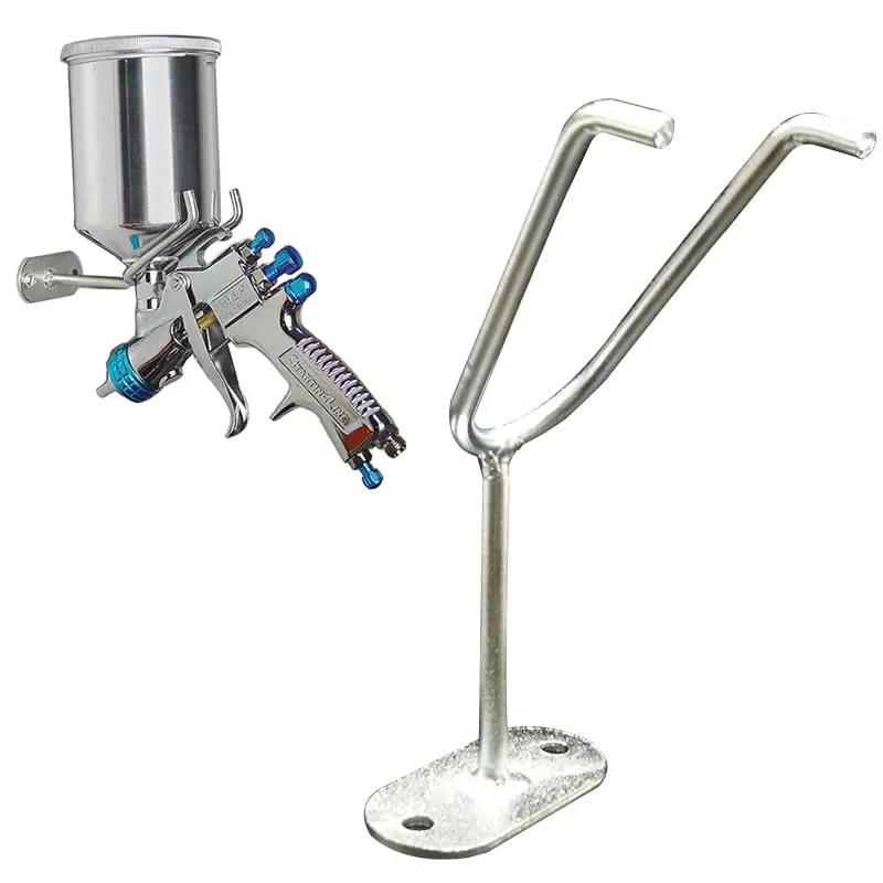 HVLP Gravity Feed Paint Spray Gun Holder Stand Wall Bench Mount Hook Booth Cup / Fixed bracket