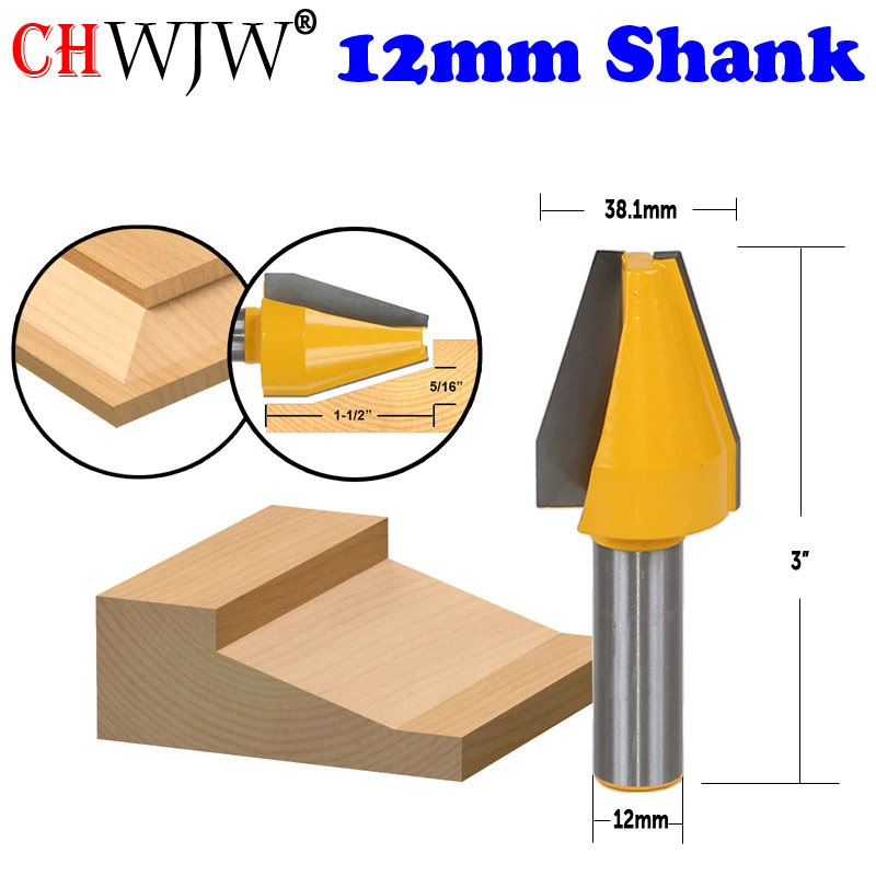 CHWJW 1PC 12mm Shank Panel Raiser Router Bit - Vertical - Ogee Bead - cutter woodworking bits wood milling cutter