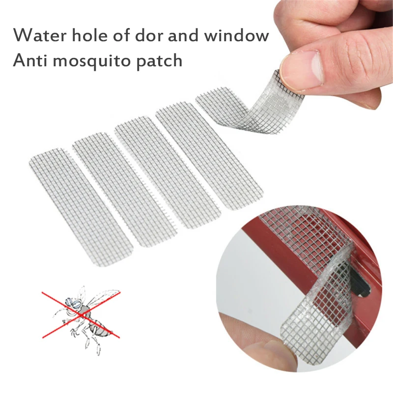 50PCS/set Window Door Screen Repair Patch Adhesive Repair Kit Indoor Insect Fly Mosquit Window Screens Curtain Mosquito Net