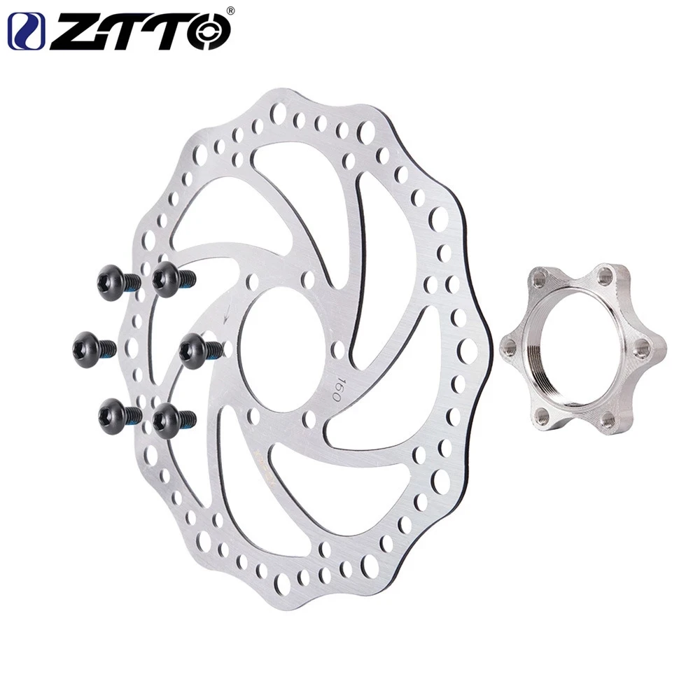 ZTTO MTB Bike Threaded Hub Disk Disc Brake Rotor Mountain bicycle 6 Bolts Flange Adapter Freewheel Cycling 160mm 48mm Rotor