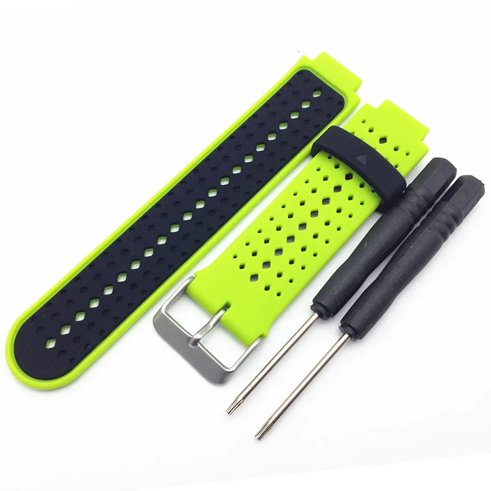 سيليكون استبدال حزام (استيك) ساعة للغارمين سلف 230 / 235 / 220 / 620 / 630 / 735XT ساعة ذكية في الهواء الطلق الرياضة Watchstrap