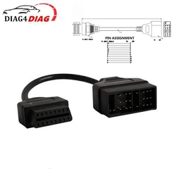 OBD2 Diagnostic Connector 22 Pin To 16 Pin For Toyota 22PIN OBDII Cable Adapter Transfer For Toyota 22Pin To OBD2 16Pin