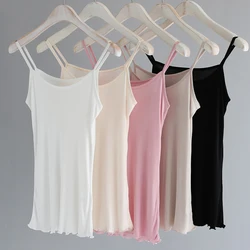 50% Pure Silk Camisoles for women Camis halter tops singlet sexy femme underwear lingerie undershirt ladies tank tops summer