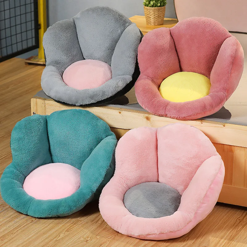 Kawaii Kleurrijke Bloemen Terug Kussens Pluche Stoel Kussen Dier Kind Seat Sofa Mat Thuis Sofa Indoor Vloer Winter Decor Kid gift