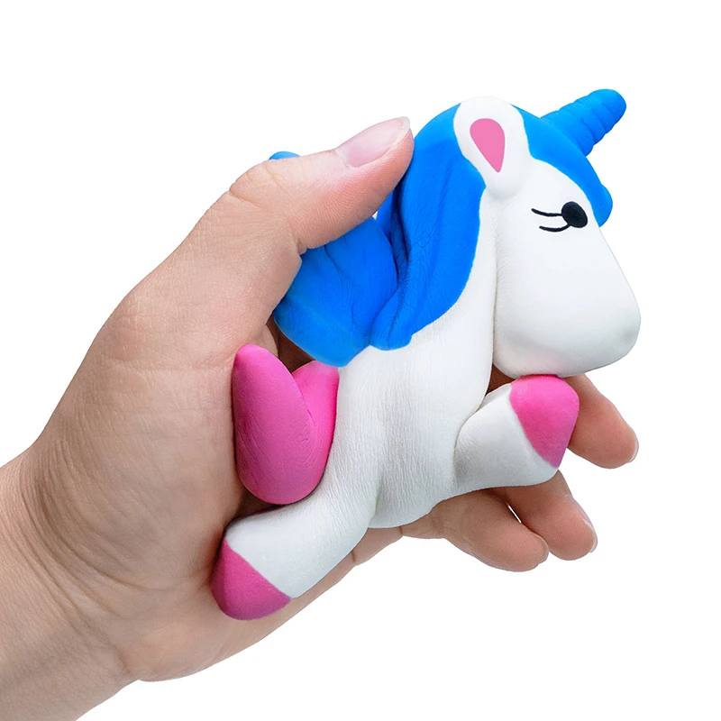 Squishies Unicorn Galaxy Blue Kawaii Lembut Lambat Rising Scented Hewan Squishies Stres Relief Mainan Anak