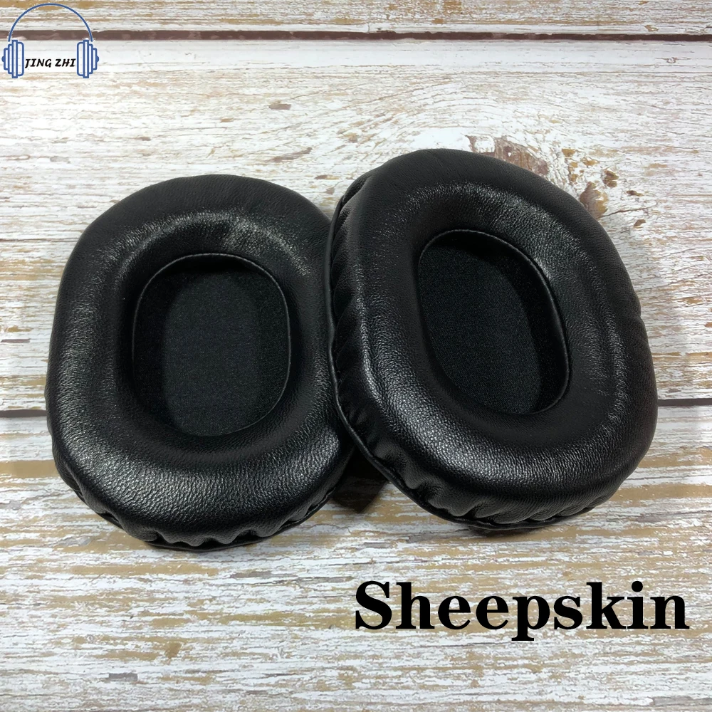 Aplicar ao áudio technica ath msr7 ws990bt m50x m20x m40x m70x m30x fones de ouvido substituir almofada de orelha de pele de carneiro capa de ouvido de couro genuíno