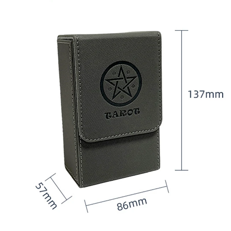 PU Leather Tarots Case Container Collection Capacity Tarot Cards Box Board Game Card Sleeve Holder Box