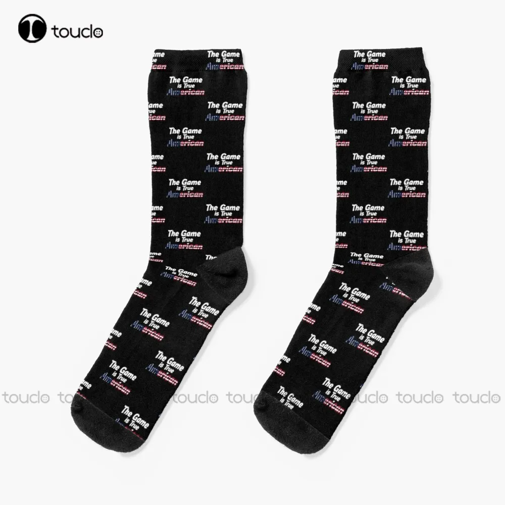 New The Game Is True American  Socks Halloween Socks Personalized Custom Unisex Adult Socks Popularity Holiday Gifts Teen Socks