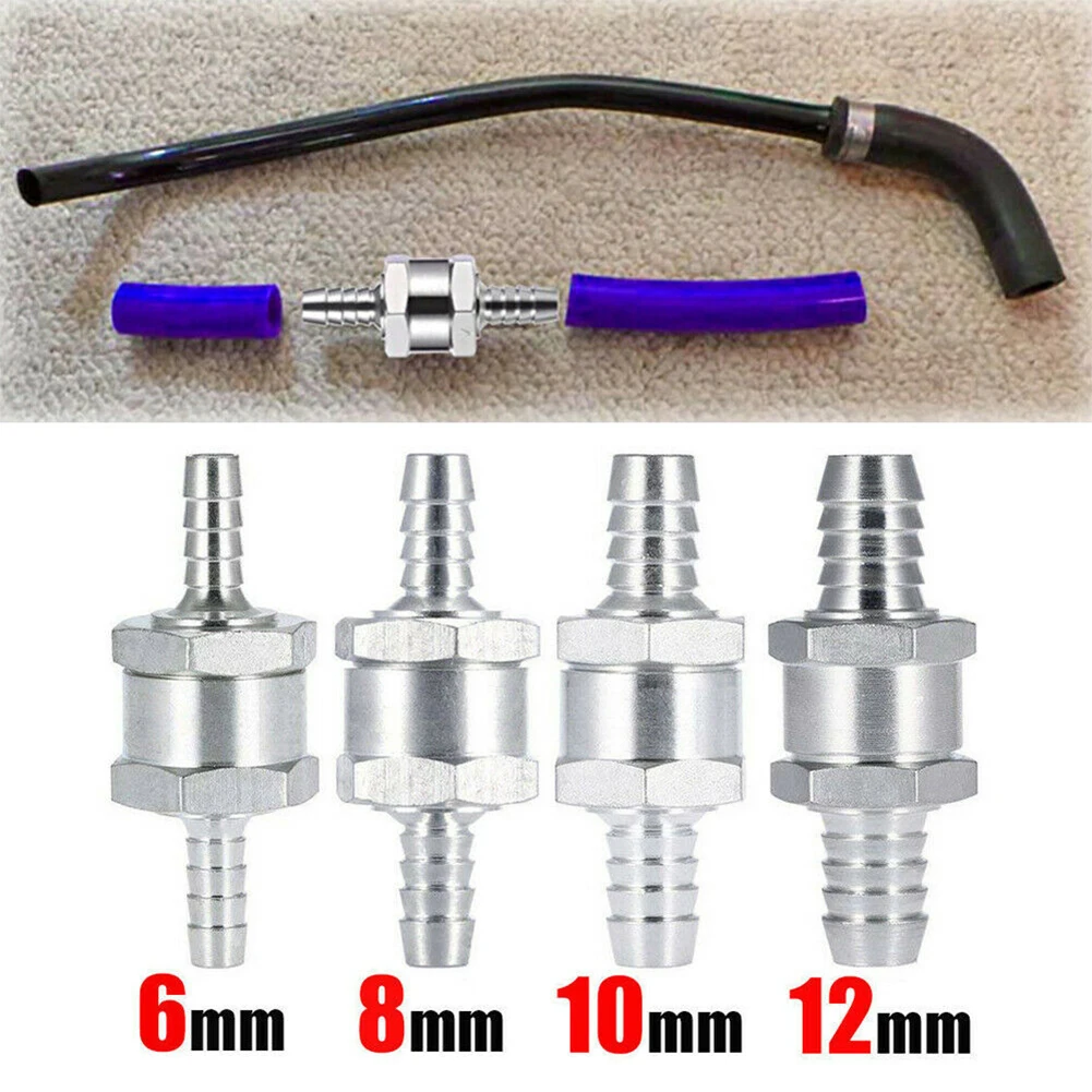 Way Check Valve Aluminium Alloy Fuel Water Vapor/air Vacuum 6/8/10/12MM For Automobile Ship Helicopter Motorcycle